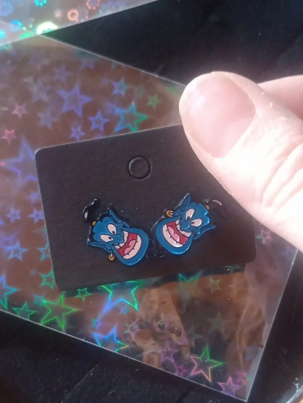 $8 Each Or Bundle 5/$20 Blue Genie Face Inspired Stud Earrings